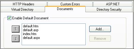 IIS Default Documents In the past, the installer did not address the issue of IIS Virtual Directory default documents.