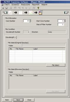 Select the file format same as that of the waveform files. 3. Click [File Select]. 4.