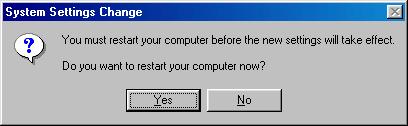 TCP/IP Printing for Windows 98SE/ME Windows will ask to restart. Click Yes.