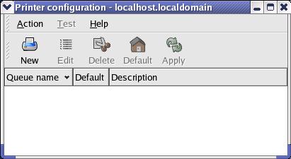 Unix/Linux Printing 3. Click the OK button in the pop-up dialogue box to open the main Printer configuration tool menu.