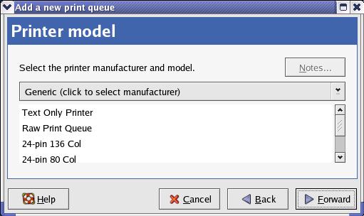 printer model.
