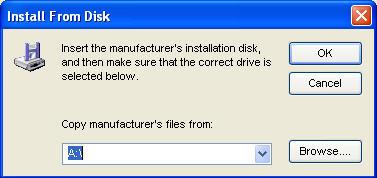 Using the Web Configurator 3. Have Disk: Click the Have Disk button to bring up the following window. Insert the manufacturer s installation CD to install the printer driver.