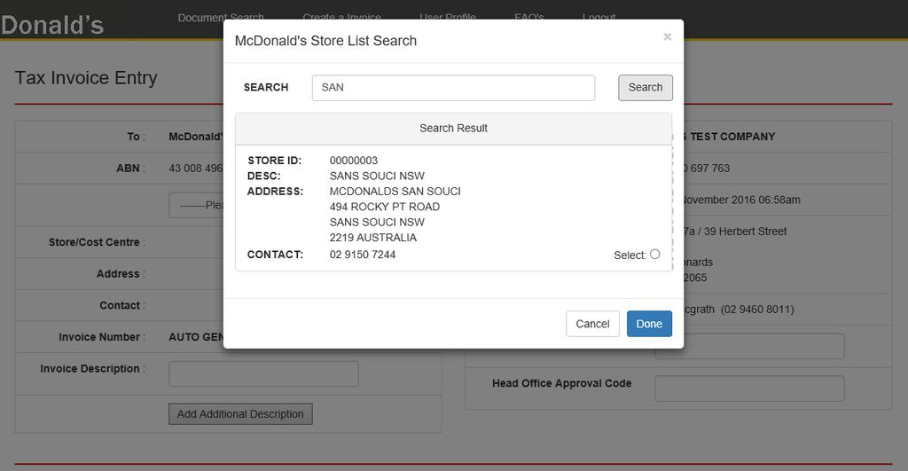 10.1.2 Adding Stores to Your Personal List We have assigned a personal list to you of cost centres you have supplied to previously and these cost centres will automatically appear in your drop down