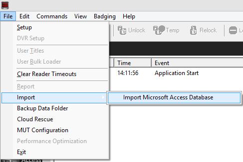 Run SmartLock Pro Plus, and click on File -> Import -> Import Microsoft Access Database.