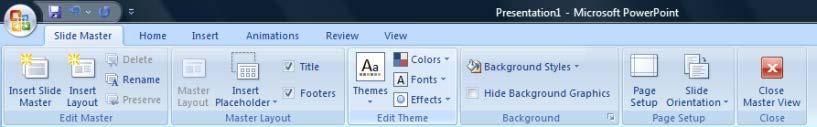 Exploring PowerPoint Pressing Alt displays the key to press to activate a tab. Pressing N above will then display the Insert tab. Pressing F above will then allow you to insert Clip Art to your slide.