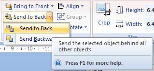 PowerPoint stacks objects in the order in which they were created. As a result, the first object drawn is at the back of the stack and the last object drawn is at the front.
