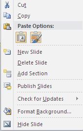 To delete a slide while in SlideSorter view, click the slide to be deleted. 2. Press the Delete key on your keyboard. 3. The selected slide is deleted.