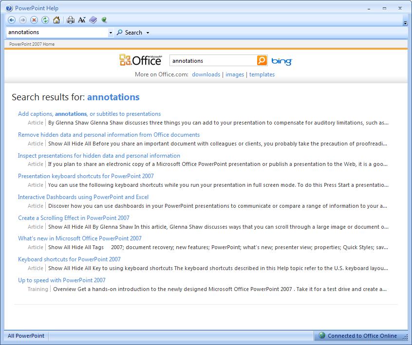 Using Help The Help Viewer window works like a browser.