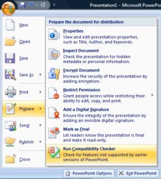 Basic Presentation Skills PowerPoint 2007 Compatibility