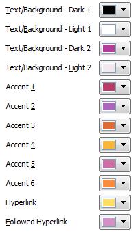 Corresponding light and dark font colours are automatically applied so that they contrast against the background.