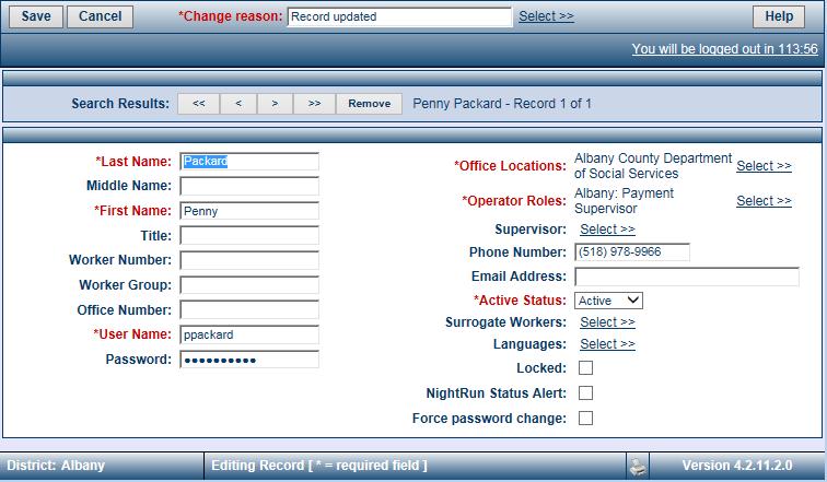 CCTA: Administrator How to Review and Edit a CCTA Operator Account 8. Click the Save button to save the change(s).