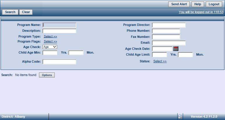 CCTA: Administrator How to Search for Program Information 2. Click the Search button to search for all funding programs.