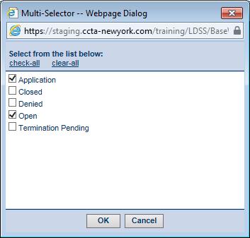 The Multi-Selector -- Webpage Dialog box displays. 7.
