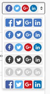 Divider: Allows you to create a bar to show a divide content Social: You can add links to all your social media accounts, and customize the look of the logos You can additional logos