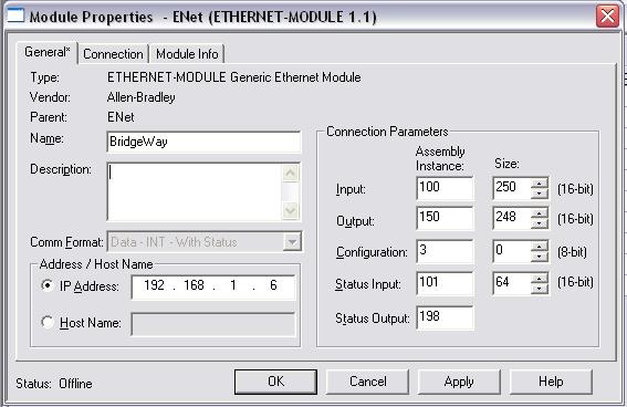 EtherNet/IP 6-13 The figure below shows a typical