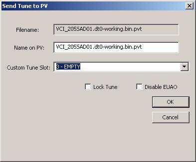 PowerVision Menu To Send a Tune to the Power Vision 1 Select PowerVision >Send Tune to PV or click the Send Tune button.