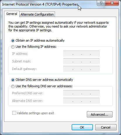 3. To obtain the IPv4 IP settings automatically, tick Obtain an IP address automatically.