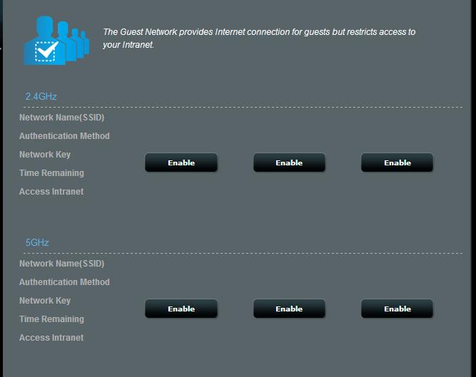 3.2 Creating a Guest Network The Guest Network provides temporary visitors with Internet connectivity via access to separate SSIDs or networks without providing access to your private network.
