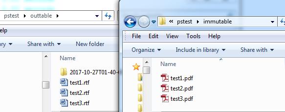 Figure 1. Screenshot of an application to automatically convert RTF files into PDF files in a folder.
