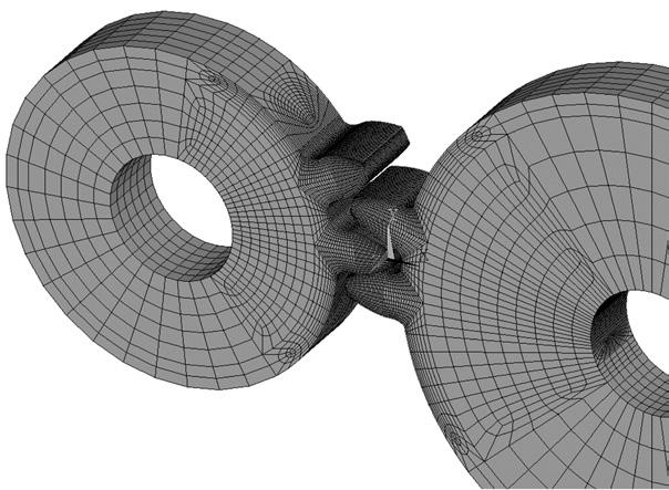 automatic adjustment which tends to be used by default. 1.2 3D FE Model There are some restrictions when using a two dimensional FE model for the analysis of spur gears in mesh.