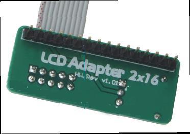 2 x 16 LCD Display with 4 Bit Interface The LCD pack provides a 2 line by 16 character backlit LCD display and an interface board. The interface supports the standard 4 bit Hitachi control signals.