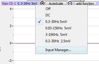 7) Choose one of the preconfigured modes or click on Input Manager to