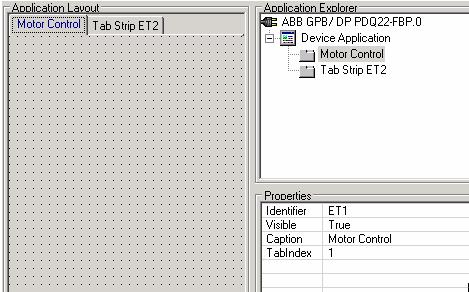Insert new Tab Strip Control Section 2 Getting Started Insert new Tab Strip Control Tab strips allow the user to create sub-applications in parallel on the same DTM master-application.