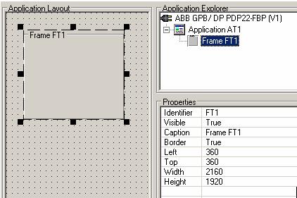 Toolbox Area Section 3 PROFIBUS DTM Builder Frame Control The application allows to separate certain functions from other functions by grouping them into a Frame control.