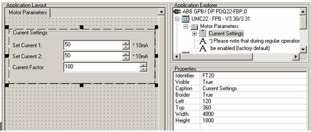 Section 3 PROFIBUS DTM Builder Toolbox Area Table 5. Frame Control (Continued) Border Dimension Left, Top, Width, Height The border allows to encircle the frame with a border line.
