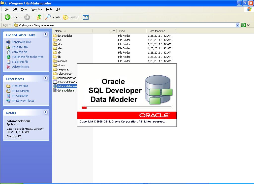 1. Open the Oracle SQL Developer Data modeler 4.