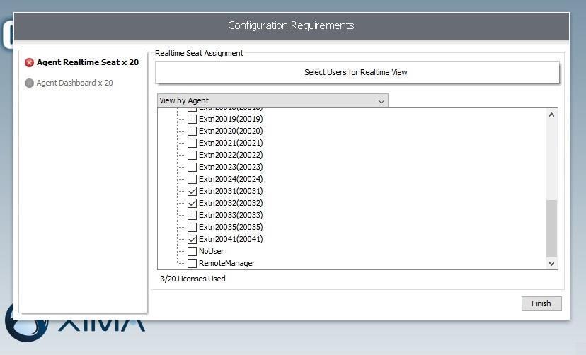 7.3. Administer Agent Seats After successful connection with IP Office via DevLink3 and retrieval of configured users, the Configuration Requirements pop-up screen is displayed.