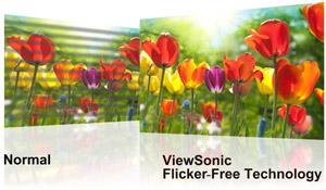 This lets you work at your computer, play games, or watch movies longer without eye fatigue. Care for your eyes with ViewSonic flicker-free technology!