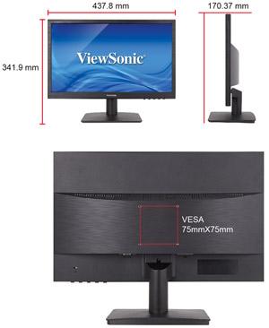 VESA-Compatible Mount Design Mount the monitor as you see fit using its convenient 75 x 75mm VESA-mountable design. WHAT IS IN THE BOX?