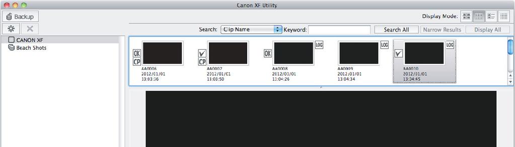 Running XF Utility Running XF Utility Starting Up XF Utility Click on the Canon XF Utility icon on the
