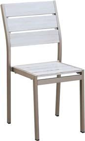 #8819AR Aluminum or antique white seat and back