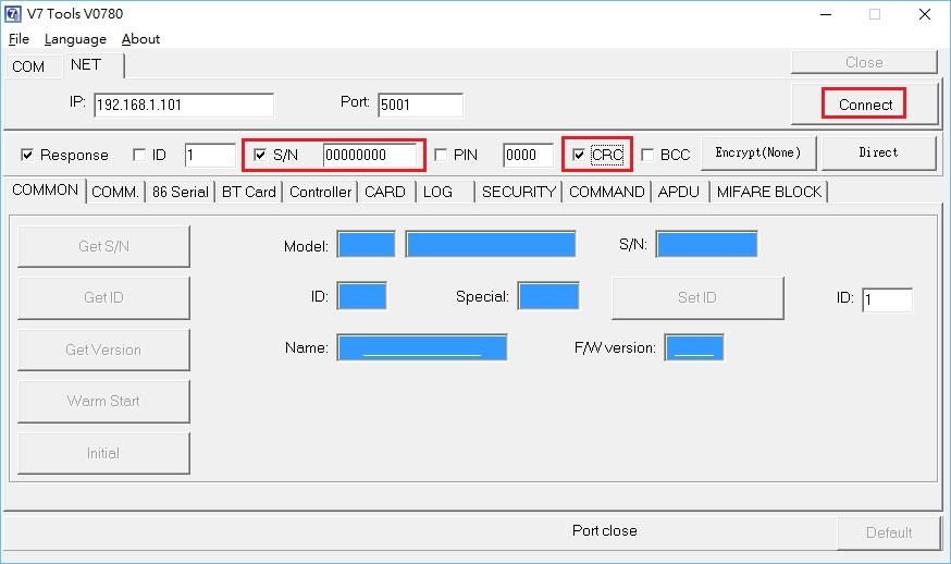 3. RS485 baud rate setting Execute V7