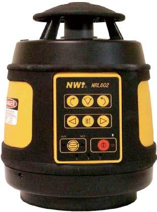 NRL802 General Purpose Interior / Exterior Laser Laser Beam: Horizontal & Zenith Wave Length: 635 nm Operating Range: 2,000 ft with Detector Leveling Accuracy: 1/16 in @ 100 ft horizontal 1/8 in @