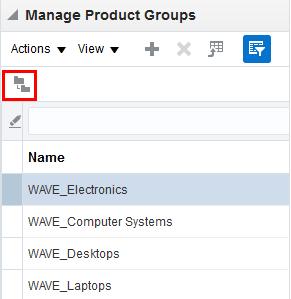 Chapter 5 Managing Catalogs The following figure shows the list view and tree view icons on the Manage Product Groups page. List View Icon Tree View Icon 2.
