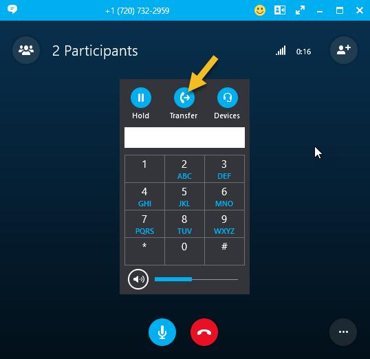 Skype PSTN Calling - Transferring, Conferencing Transferring Calls with Skype Skype will allow you to transfer a call easily to another Skype user, or to another phone number.
