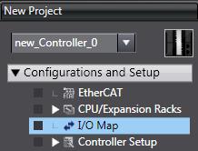 2 Double-click I/O Map under Configurations and Setup on the Multiview Explorer. 3 The I/O Map Tab is displayed on the Edit Pane.