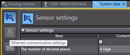 Click the Ethernet communication settings Button.