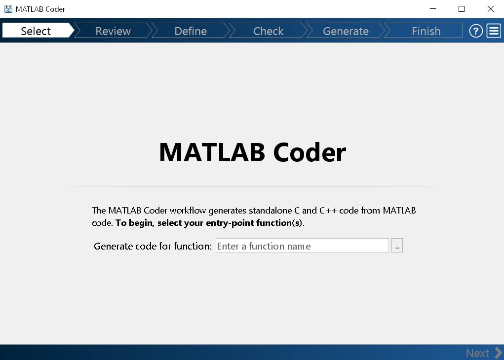 How to make MATLAB Coder