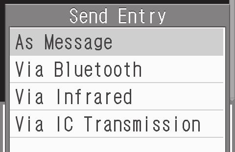 -6 IC Transmission Transferring Files via IC Transmission Receiving Files 1 Connection request arrives Request Window. Handset must be in Standby to accept connection requests.