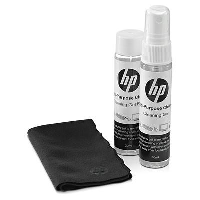 00 HP Notebook Multi-Purpose Cleaning Kit Part Number: BL528AA#ABA The kit comes complete with a microfiber cloth, and two bottles of cleaning gel.