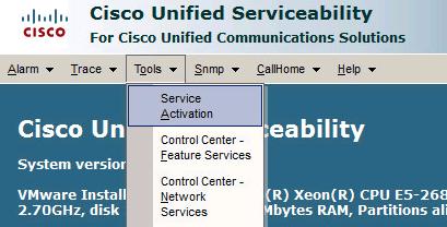 Prepare the Migration Unified CM Preparation Activate Services for Unified CM and IM & Presence in Unified Serviceability menu: Cisco Call Manager Cisco CTI Manager Cisco Extension Mobility Cisco