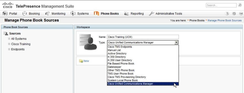 Add TMS phonebook source for UCM provisioned