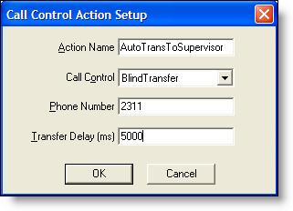 Cisco Desktop Administrator User Guide Select the Call Control tab, and then click New. The Call Control Action Setup dialog box appears (Figure 52). Figure 52. Call Control Action Setup dialog box 2.