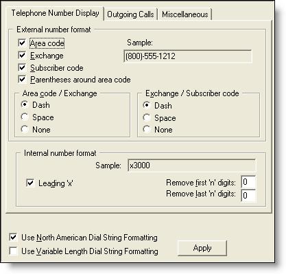 Cisco Desktop Administrator User Guide Telephone Number Display Tab The Telephone Number Display tab (Figure 6) enables you to configure how phone numbers are displayed in Agent Desktop. Figure 6.