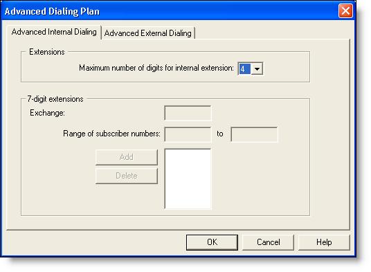 Dial Strings Advanced Internal Dialing Tab The Advanced Internal Dialing tab (Figure 8) enables you to configure more internal dialing options.