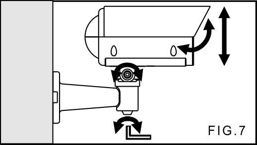 4. Use the provided M5.0x10 screws (2 silver ones) to fix the camera body on the bracket with screw driver (FIG.6). 5.